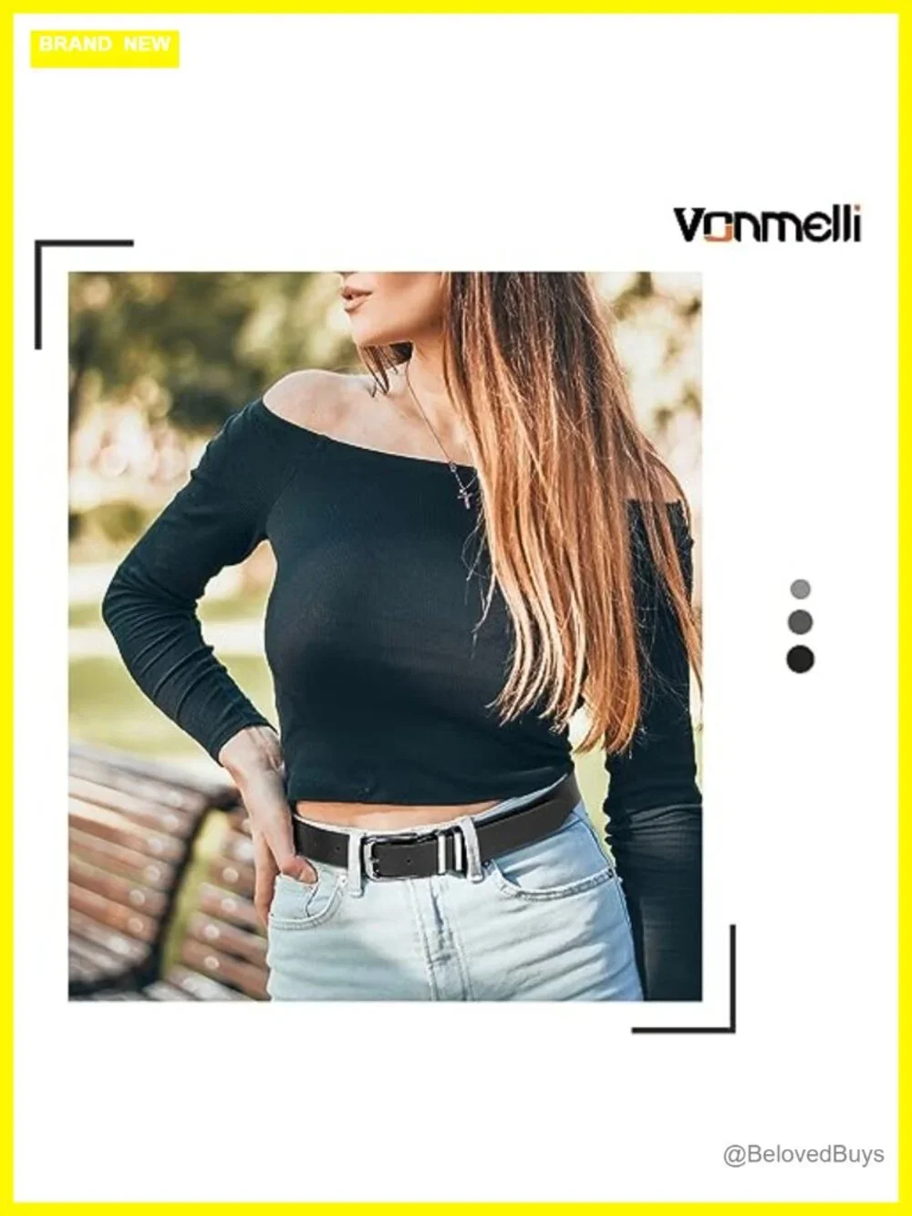 Women's Soft Faux Leather Belt for Jeans Pants Dress with Buckle